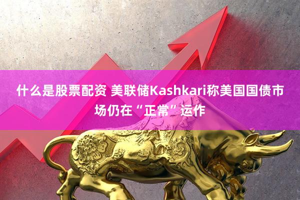 什么是股票配资 美联储Kashkari称美国国债市场仍在“正常”运作